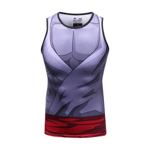 Débardeurs sportifs légers et respirants en tricot pour hommes, col rond, Spandex/Polyester 160g, dernier design, vêtements Anime, transfert thermique - Product Image 5