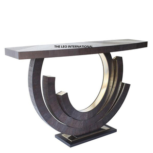 โต๊ะคอนโซลดีไซน์ดั้งเดิมรุ่นใหม่ล่าสุด ฐานโลหะ ท็อปกระจก พร้อมคุณสมบัติพิเศษสำหรับเฟอร์นิเจอร์ห้องนั่งเล่น - Product Image 4