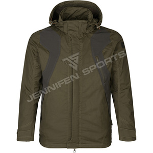 Veste tactique de terrain en toile 100 % coton, coupe-vent, pour le camping d'hiver, la chasse et l'entraînement en extérieur, bicolore avec capuche, vente en gros - Product Image 1