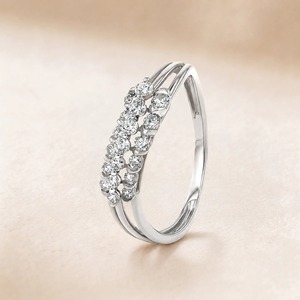 Anillo de Compromiso y Matrimonio de Oro Blanco de 9K con Diamante de Corte Redondo de 1.60CT y Racimo de Piedras Múltiples para Mujer, Joyería Fina Personalizada - Product Image 3