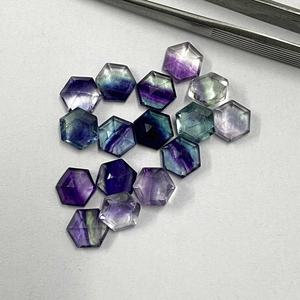 Pierre précieuse naturelle en fluorite facettée de forme hexagonale de 5 mm, 6 mm, 8 mm, 9 mm, 10 mm, calibrée, en vrac, pour la fabrication de bijoux en DIY, fournisseur vérifié - Product Image 4