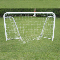 Portería de Fútbol Plegable TSFI TST-GPF01, Portátil, Clásica, Mediana, 3 pies x 4 pies, Blanca, Tubo de 38 mm, Patrón Cuadrado, Red de Acero