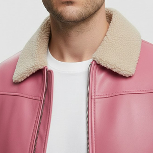 Best Design High Zipper Winter Winter <b>Jacket</b> <b>Men</b> Customized New Fashion <b>Men</b> <b>Leather</b> <b>Jacket</b> High Quality <b>Brown</b> Canvas Fabric - Product Image 4
