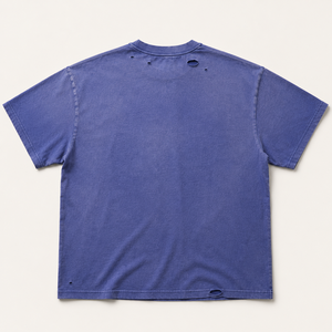 <b>Vintage</b> Distressed DTG <b>French</b> Terry T-Shirt 100% Cotton Washed Faded Streetwear Breathable Front Heavyweight Oversized Unisex - Product Image 3