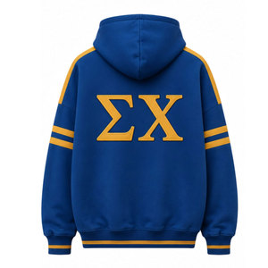 เสื้อฮู้ด Sigma Chi 1855 สีน้ำเงิน ตัวอักษรสีทอง แขนยาว ผ้าฟลีซ เสื้อสเวตเชิ้ตลำลองสำหรับผู้ชาย ทรงปกติ มีกระเป๋า ฤดูหนาว โพลีเอสเตอร์/ผ้าฝ้าย - Product Image 6