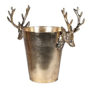 Cubo de Hielo con Diseño de Reno, Estilo Clásico, Artesanía en Metal, Aluminio Fundido, Decoración para Fiestas Navideñas, Bar, Celebraciones - Product Image 4