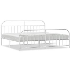 Base de Cama Doble de Acero con Recubrimiento en Polvo Blanco, Categoría de Productos de Camas Metálicas - Product Image 2