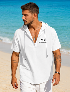 Camiseta de Manga Corta Casual para Hombre, Marca AMY, 100% Algodón, Corte Regular, Lisa, con Logotipo Personalizado al por Mayor - Product Image 3