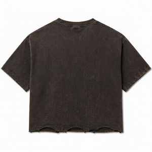 T-shirt en coton imprimé tendance Glory Custom, style vintage, manches courtes, effet délavé, imprimé graphique, unisexe. - Product Image 2