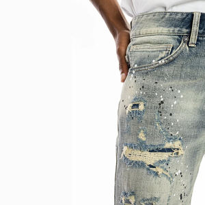 Shorts en jean pour hommes, design 2023, dernières tendances, OEM, best-seller, camouflage, décontractés, uni, matière solide. - Product Image 4