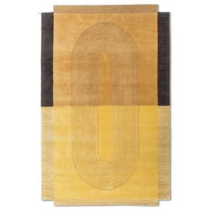Alfombra de viscosa de lana con mechones a mano, diseño persa Oriental de elegancia juguetona con alfombras y juegos de área con estampado de animales - Product Image 1