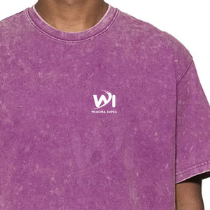T-shirts pour hommes en coton léger 100 %, effet délavé, respirants, style streetwear, coupe ample, imprimés, très demandés. - Product Image 5