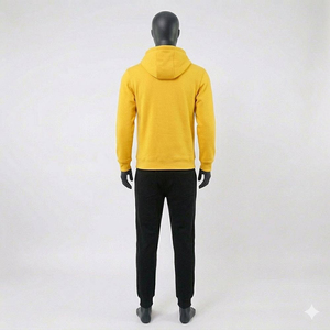 Premium Quality Lightweight Polyester/Cotton Unisex Regular Fit Winter Tracksuit Set Streetwear <b>Hoodie</b> and Jogger Set - Product Image 3