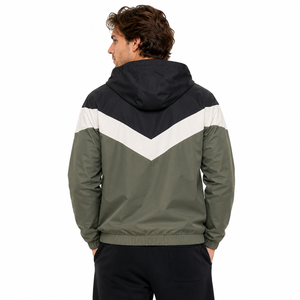 Wholesale Colorblock Custom Nylon Windbreaker <b>Jacket</b> <b>Lightweight</b> Waterproof <b>Rain</b> <b>Jacket</b> <b>Men</b>’s Outdoor Streetwear Outerwear OEM - Product Image 2