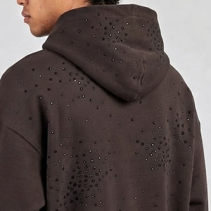 Hot Selling Product Custom Made Embroidery <b>Rhinestone</b> <b>Hoodies</b> Direct Factory Supply Solid Color Men <b>Rhinestone</b> <b>Hoodies</b> For Sale - Product Image 6