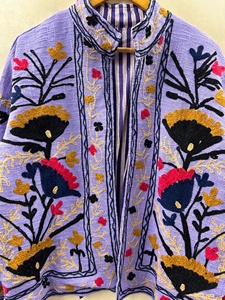 Top Trendy Suzani Cotton Jacket Embroidered Bohemian Cropped <b>Coat</b> Resort Wear Jacket for <b>Women</b> Gift for Her - Product Image 4