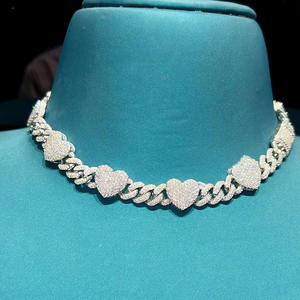 Chaîne cubaine en argent sterling 925 avec diamants simulés taille brillant rond, style hip-hop, idéale pour les cadeaux d'anniversaire de mariage - Product Image 6