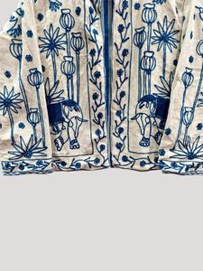 Luxury Embroidered Velvet Suzani <b>Jacket</b> With Elephant pattern Full Sleeve Stand Collar Women's Winter Coat Handmade <b>Patchwork</b> - Product Image 3