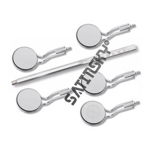 12 espejos bucales arcoíris # 5 Instrumentos Dentales Manuales con Mango de Acero Inoxidable, Certificados por la CE, para Limpieza Bucal y Relleno Dental - Product Image 5