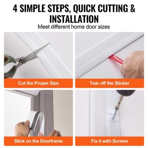 Guarnizione Universale per Porte da Garage in Composito Morbido e Rigido, 34 FT, Impermeabile, Ricambio per Accessori Finestre Laterali Superiori - Product Image 4