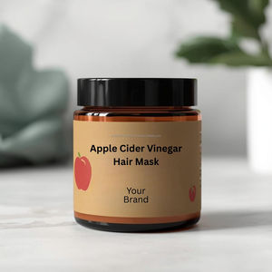 Masque capillaire au vinaigre de cidre de pomme pour une détoxification profonde du cuir chevelu, un effet brillance, un contrôle des frisottis, des cheveux lisses, un équilibre du pH, des soins réparateurs, formule de salon - Product Image 1
