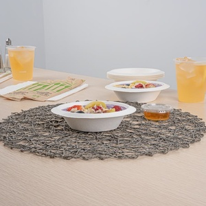 New Compostable Sugarcane <b>Bowl</b> for Ready to Eat Meal Packaging 32oz Diamond <b>Bowls</b> for Restaurant Parcel and Takeout Orders 2026 - Product Image 1