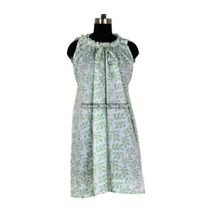 Hand Block Dress Manufacturing Low Price in India DHB022 Hand Block Printed Cotton Kurtis Indian Handmade Kurta For Women - Product Image 1