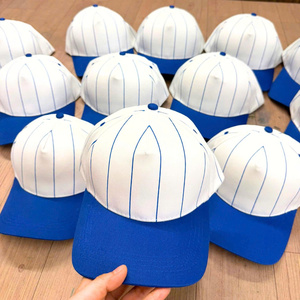 Structured Baseball Cap Custom Logo Embroidery 5 Panel Curved Brim Cotton Fabric Mix Two Tones Outdoor Men Woman Party <b>Wedding</b> - Product Image 2