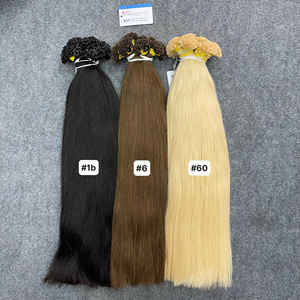 Extensions de cheveux humains à pointe plate en kératine vietnamienne, texture naturelle droite, couleur piano, 8 à 32 pouces, vente en gros - Product Image 4