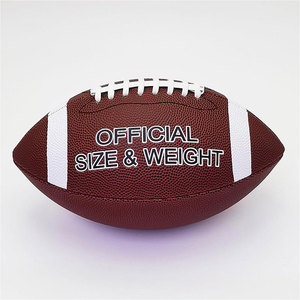 Ballon de football américain personnalisé en gros, en cuir composite PU, taille officielle, pour entraînement, pratique et match - Product Image 3