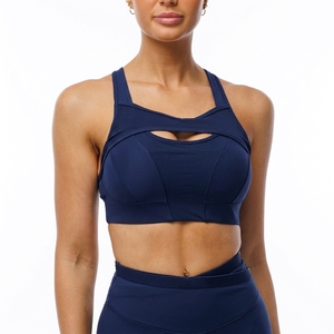 Soutien-gorge de sport push-up grande taille pour femme, à découpes, bretelles réglables, pour yoga, course à pied, fitness et entraînement - Product Image 4
