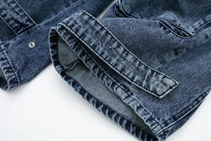 Pantalones Cargo Anchos y Largos de Mezclilla para Mujer, Estilo Urbano, Transpirables, con Múltiples Bolsillos, Cintura Alta, Fabricante OEM - Product Image 5