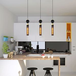Lampadario Moderno Regolabile in Ferro Battuto Nero, Illuminazione Sospesa per Isola Cucina, Elegante Lampada a Sospensione - Product Image 3