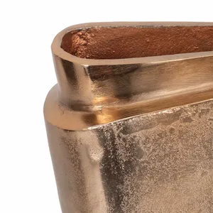 Vase de sol contemporain en bronze de 16 pouces, fait main, en métal, pour plantes, accent décoratif pour maisons et intérieurs modernes - Product Image 6