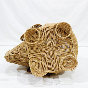 Top Rated Natural <b>Plastic</b> Elephant Storage <b>Basket</b> Animal Shaped Natural Wicker Home Decoration Eco-Friendly Cute Design - Product Image 4