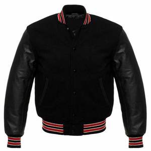 Stylish <b>Men's</b> <b>Varsity</b> <b>Bomber</b> Hybrid <b>Jacket</b> with Hooded Windproof Design Casual Retro Look for Winter Wear - Product Image 2