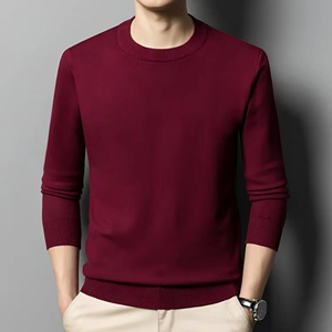Pull en cachemire classique à col en V personnalisé en gros pour hommes - Product Image 4