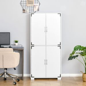 Armadio Industriale Bianco a 4 Ante con Ripiani per Dispensa e Soggiorno - Product Image 6