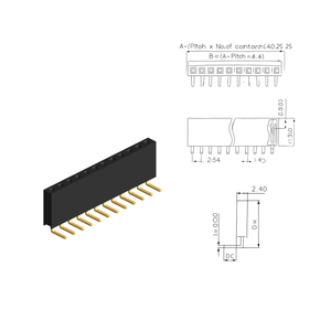 หัวต่อแบบตัวเมียขนาด 2.54 มม. ที่ทนทานสำหรับการมองเห็นด้วยเครื่องจักร - Product Image 3