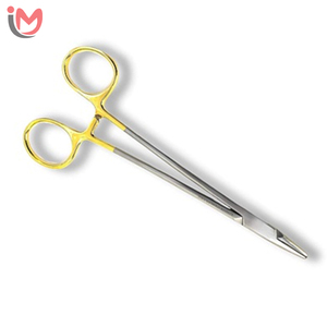 Portaagujas recto TC Mayo Hegar de 16 cm, Portaagujas T/C DERF de 5 pulgadas con inserciones de carburo de tungsteno OEM - Product Image 5