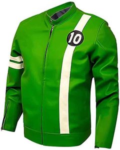 เสื้อแจ็คเก็ตบอมเบอร์หนัง PU สีเขียวสำหรับผู้ชาย แบบมีซิป คอตั้ง ทรงปกติ สไตล์นักขี่มอเตอร์ไซค์ เหมาะสำหรับใส่ในฤดูใบไม้ร่วง - Product Image 3