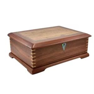 Handcrafted Rosewood Jewelry <b>Box</b> Vintage Round Brass Inlay Floral Carved Wooden <b>Keepsake</b> Chest Small Square Trinket Organizer - Product Image 5