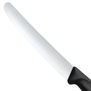Black Handle Kitchen Knives Stainless Steel Smooth Blade Professional Utility <b>Slicing</b> Knives for Bread <b>Cake</b> Fruit and Daily Food - Product Image 4