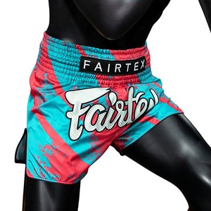 กางเกงมวยไทยรุ่นล่าสุด Fairtex BS1929 Street King สีชมพู/น้ำเงิน ผลิตจากโพลีเอสเตอร์ 100% กางเกงชกมวย Fairtex - Product Image 2