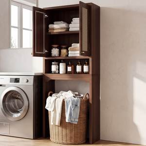 Meuble de rangement pour toilettes en teck scandinave - Product Image 1