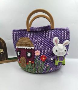 Nuevo Bolso de Hombro de Gran Capacidad con Estampados de Animales Tejidos a Crochet Hechos a Mano para Mujer - Product Image 1