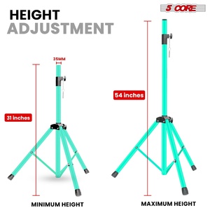 <b>Speaker</b> Stand Pair 54" Height Adjustable Heavy Duty Tripod for PA <b>DJ</b> Studio Monitors - Product Image 2