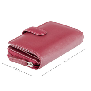 Top Selling Genuine Leather <b>Long</b> Wallet with RFID Blocking Stylish Unisex Red <b>Purse</b> - Product Image 3