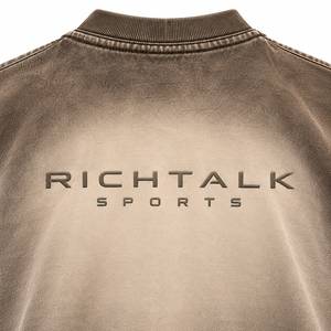 T-shirt en coton oversize pour homme, style streetwear, col rond, manches courtes, jersey respirant, logo sur le devant, design personnalisable - Product Image 5