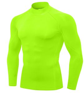 Rash Guard For Men Athletic <b>Base</b> <b>Layer</b> MMA Compression Shirt Turtle Neck <b>Long</b> <b>Sleeve</b> Rash Guard For Gym Training Running Cycling - Product Image 1